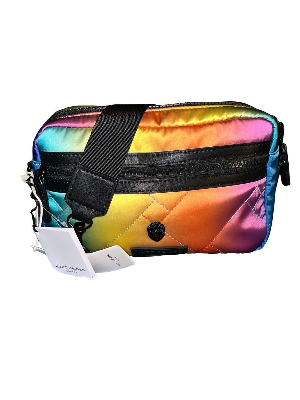Kurt Geiger London Recycled Nylon Rainbow Ombre Crossbody Bag